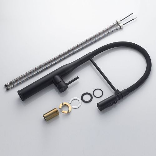 Смеситель для кухни Shevanik S123H-3 на мойку черный - фото 4