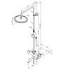 Душевая стойка Damixa Scandinavian Pure 936740300 настенная цвет черный