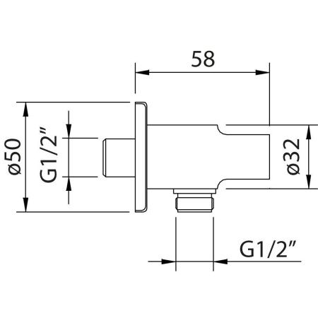 Шланговое подключение Clever ROUND 61113