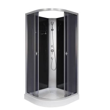 Душевая кабина Niagara Eco E90/13/TN/BK 90х90 четверть круга без крыши ориентация универсальная