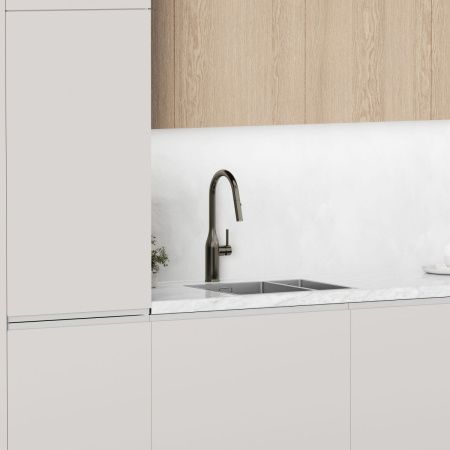 Смеситель для кухни Sancos Grand SC4002GG на мойку вороненая сталь