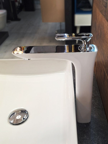 Смеситель для раковины AltroBagno Aperto AltroBagnoAperto010206BiCr на столешницу хром/белый - фото 3