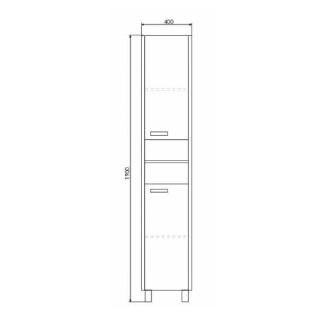 Шкаф-пенал Comforty Марио 00-00004160CF 40х190 напольный цвет коричневый
