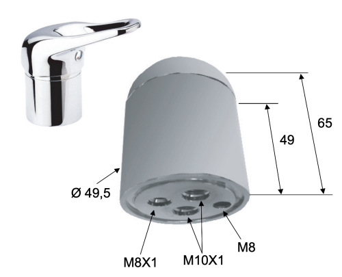 Смеситель для раковины Remer K66CO настенный хром - фото 2