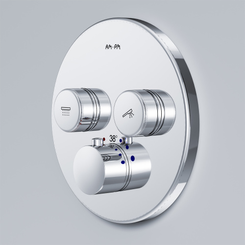 Смеситель для душа Am.Pm Inspire V2.0 F50A85700 встраиваемый в стену хром с термостатом - фото 5