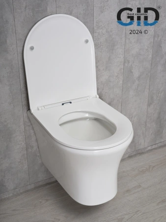 Унитаз подвесной Gid Concavo 62232Y белый с сиденьем микролифт безободковый смыв торнадо