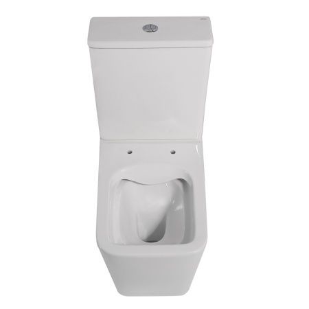 Унитаз напольный с бачком Abber Rechteck AC1210 белый с сиденьем безободковый каскадный смыв