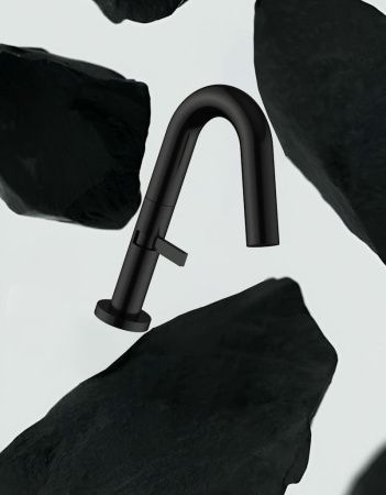 Смеситель Knotlor ELIXIR SS-30/BL на раковину черный