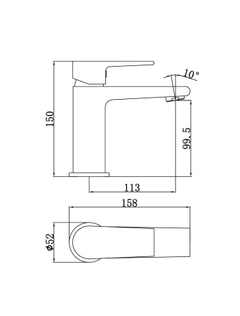 Смеситель Stella Polar Кламар SP-00001957 на раковину черный
