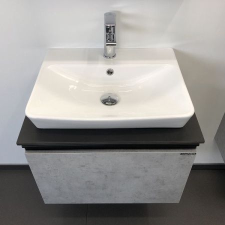 Тумба с раковиной Comforty Эдинбург 00-00001928CF 60х40 подвесная цвет серый