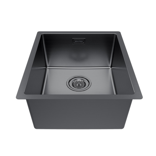 Мойка LASSAN 38 UNI, нерж. сталь, LA38-GM, вороненая сталь, 380х440мм, Paulmark - фото 2
