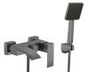 Смеситель для ванны и душа Fmark FS8624Q настенный графит