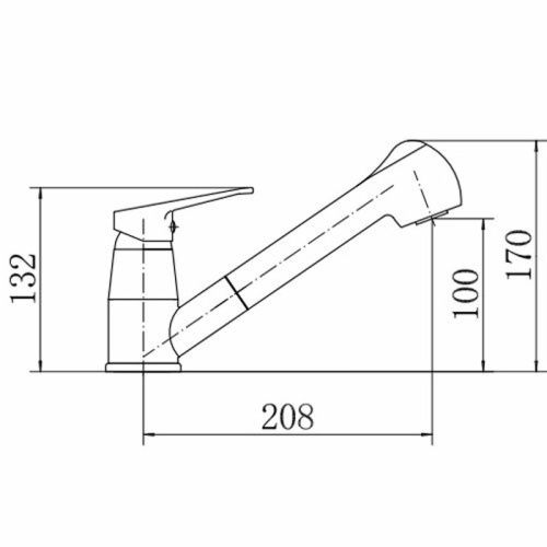 Смеситель для кухни Fashun A6013 на мойку хром - фото 3