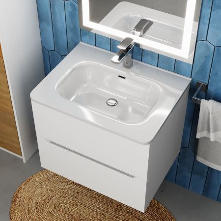 Раковина керамическая Uperwood Monica RMonica60wg 60х50 полувстраиваемая цвет белый