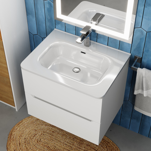 Раковина Uperwood Monica 61 см RMonica60wg полувстраиваемая цвет белый - фото 3