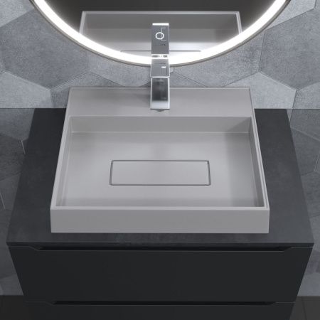 Раковина из искусственного камня Uperwood Tanos Quartz 291030048 50х40 накладная цвет белый