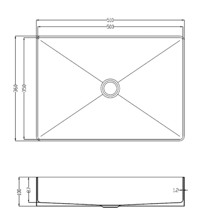 Раковина из нержавеющей стали AltroBagno Astro AltroBagnoAstro001019RaSp 50х40 накладная цвет медь