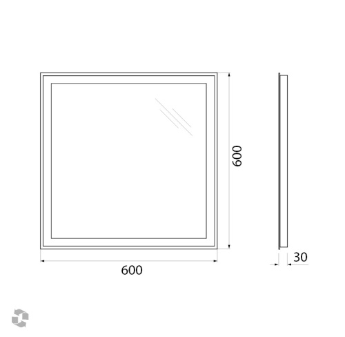 Зеркало BelBagno SPC-GRT-600-600-LED-BTN 60х60 - фото 5