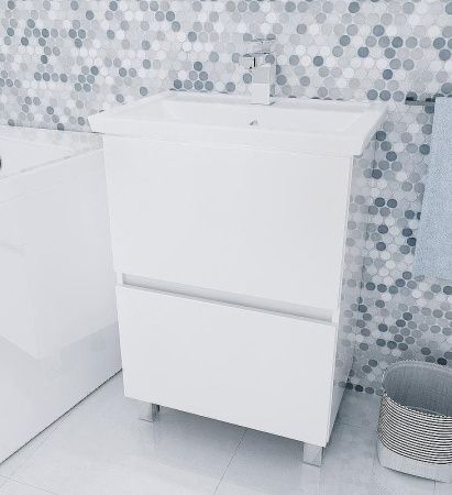 Тумба под раковину 1MarKa Aris У76053 60х40 цвет белый