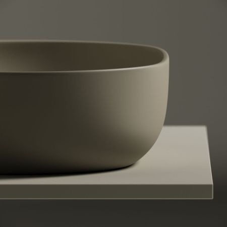 Раковина из сантехнического фарфора Ceramica Nova ELEMENT CN6047MC 60х40 накладная цвет коричневый без отверстий под смеситель