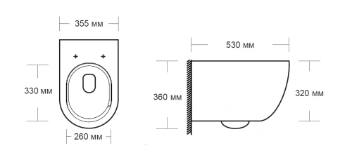 Унитаз подвесной MILLEAU VORTEX-A MYL038ASGW белый с сиденьем микролифт безободковый смыв торнадо - фото 2
