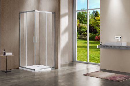 Душевой уголок Vincea Garda VSS-1G1011CL 110х100 стекло прозрачное профиль хром глянцевый без поддона