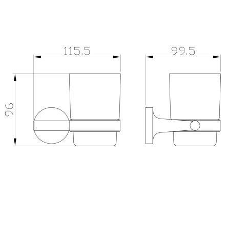 Стакан для зубных щеток Wonzon & Woghand Simple WW-6521