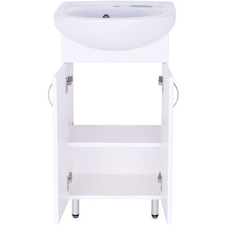 Тумба с раковиной Orange Лайт LA-45TUW+RA 50х40 напольная цвет белый