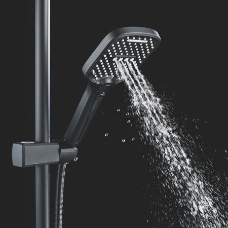Душевая стойка Shevanik S4036H настенная цвет черный