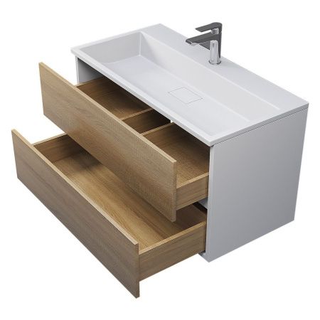 Тумба с раковиной Uperwood Barsa 29830205648 90х50 цвет коричневый