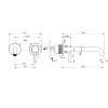 Смеситель для раковины Ideal Standard Ceraline BD848XG встраиваемый в стену черный