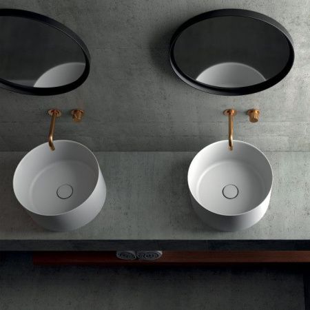 Раковина из сантехнического фарфора Galassia Core 7306MT 40х40 накладная цвет белый