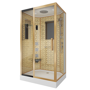 Душевая кабина Niagara Luxe 7711GL 120х90 прямоугольная с крышей ориентация левая Душевая кабина Niagara Luxe 7711GL 120х90 прямоугольная с крышей ориентация левая