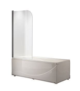 Душевая шторка на ванну Taliente TA-0814CP 80х140 стекло прозрачное профиль хром глянцевый ориентация универсальная