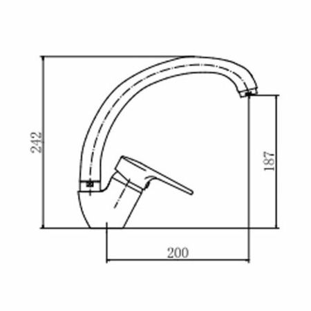Смеситель для кухни Fashun A4156 на мойку хром
