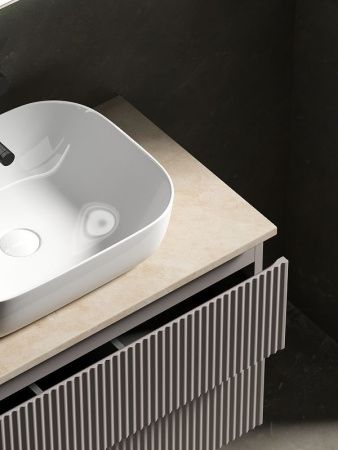 Тумба под раковину Sancos SNOB R SNR80SM 80х40 подвесная цвет коричневый