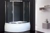 Душевая шторка на ванну Royal Bath ALPINE RB150ALP-T-CH 150х150 стекло прозрачное профиль хром ориентация универсальная