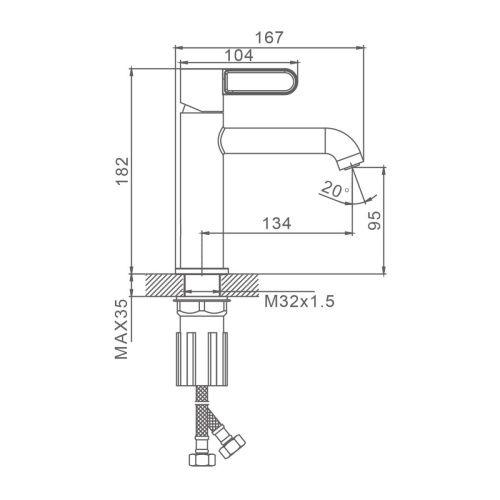 Смеситель Splenka S03 S03.10.23 на раковину золото - фото 3