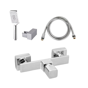 Смеситель для душа AQG QB 01QBE319CR настенный хром