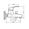 Смеситель для ванны и душа Dorff Comfort D8010000 настенный хром