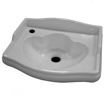 Раковина из сантехнического фарфора Kerasan Retro 103301*1 sx 41х32 подвесная цвет белый 1 отверстие под смеситель