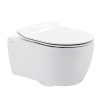 Унитаз подвесной SSWW CT2038V белый глянцевый с сиденьем микролифт безободковый душевой смыв