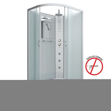 Душевая кабина Niagara Classic 23101424RBKTG 120х80 асимметричная без крыши ориентация правая