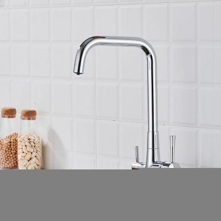 Смеситель для кухни Shevanik S528 на мойку хром