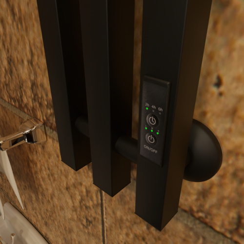 Полотенцесушитель Маргроид Inaro профильный Inaro-12012-1081-9005R 15х120 электрический черный матовый - фото 5