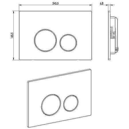 Клавиша смыва механическая Boheme 649-G цвет золото