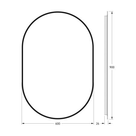 Зеркало с подсветкой Defesto AURA DF 2925 60х90 подвесное