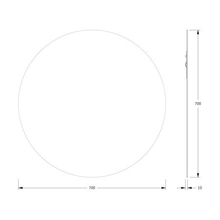 Зеркало Evoform Colora BY 0453 70х70 подвесное