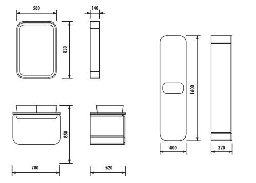 Зеркало в ванную Creavit Pion Plus PN1070.01.BB 58x83 - фото 2