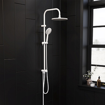 Душевая стойка Damixa Jupiter 977000200 настенная цвет белый